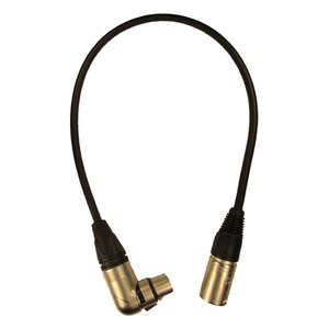 Кабель аудио 1xXLR - 1xXLR GS-PRO XLR3F-R угловой - XLR3M 1.0m