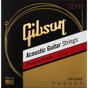 Струны для электрогитары Gibson Phosphor Bronze Acoustic Guitar Strings Light