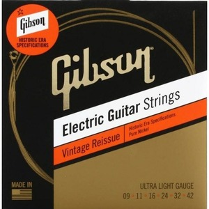 Струны для электрогитары Gibson SEG-HVR9 VINTAGE REISSUE ELECTIC GUITAR STRINGS ULTRA LIGHT GAUGE