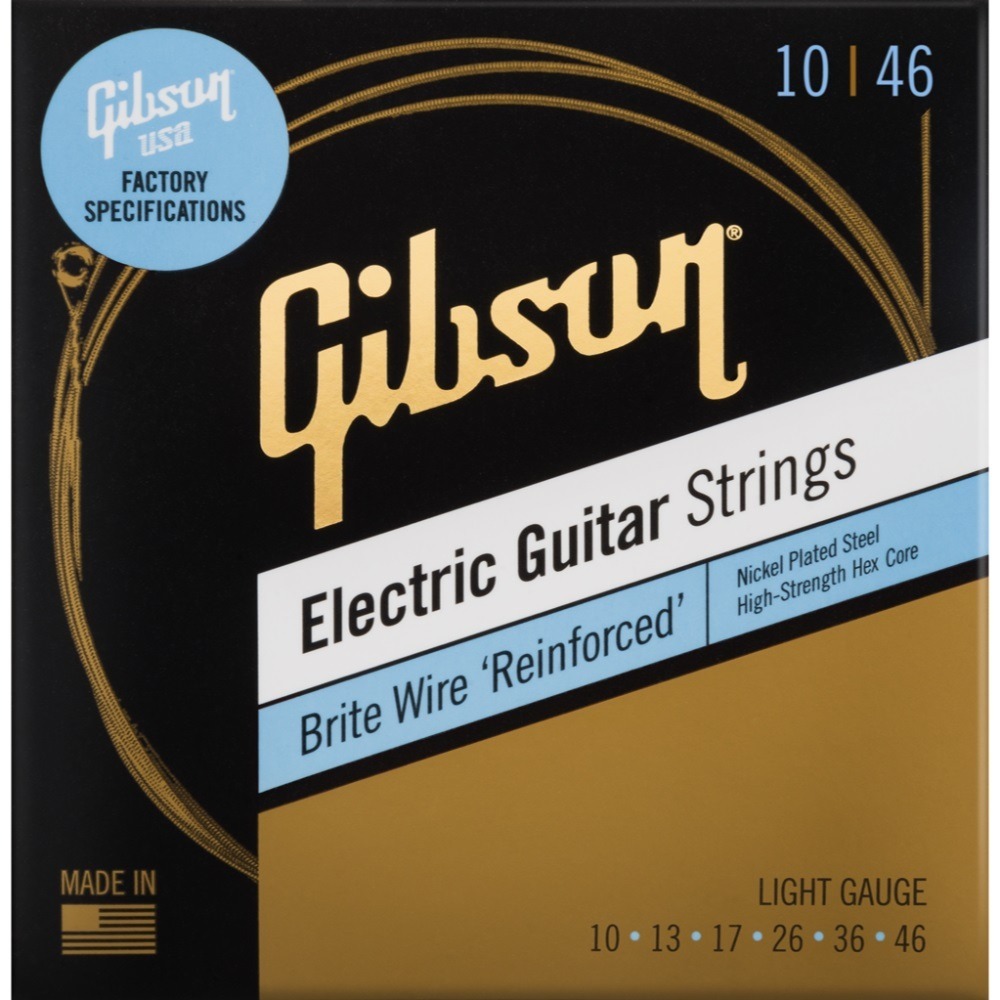 Струны для электрогитары Gibson SEG-BWR10 BRITE WIRE REINFORCED ELECTIC GUITAR STRINGS LIGHT GAUGE