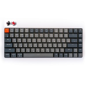 Клавиатура игровая Keychron K3, Light Grey, 84 клавиши, RGB подстветка, Red Switch