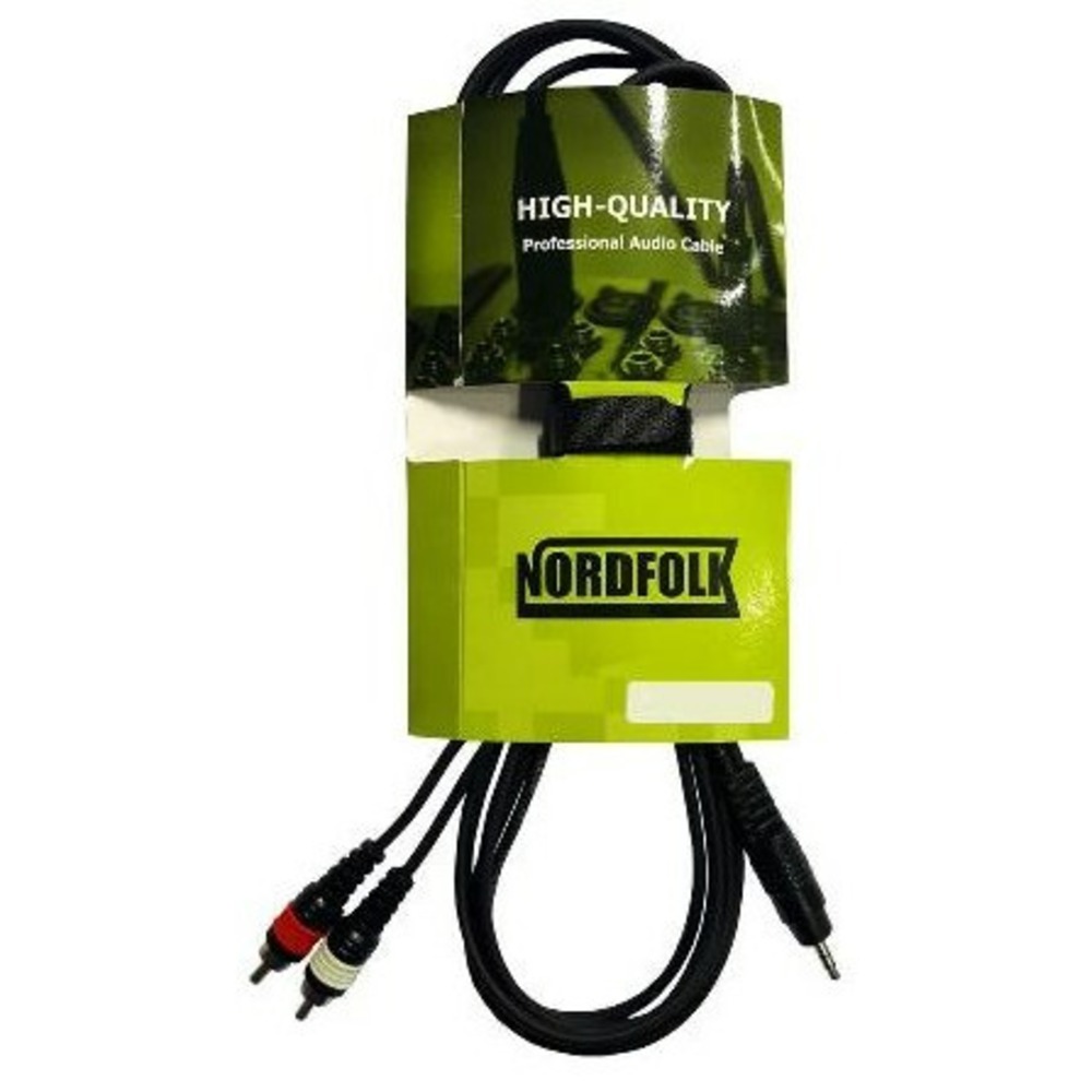 Кабель аудио 1xMini Jack - 2xRCA NORDFOLK YC028 3M