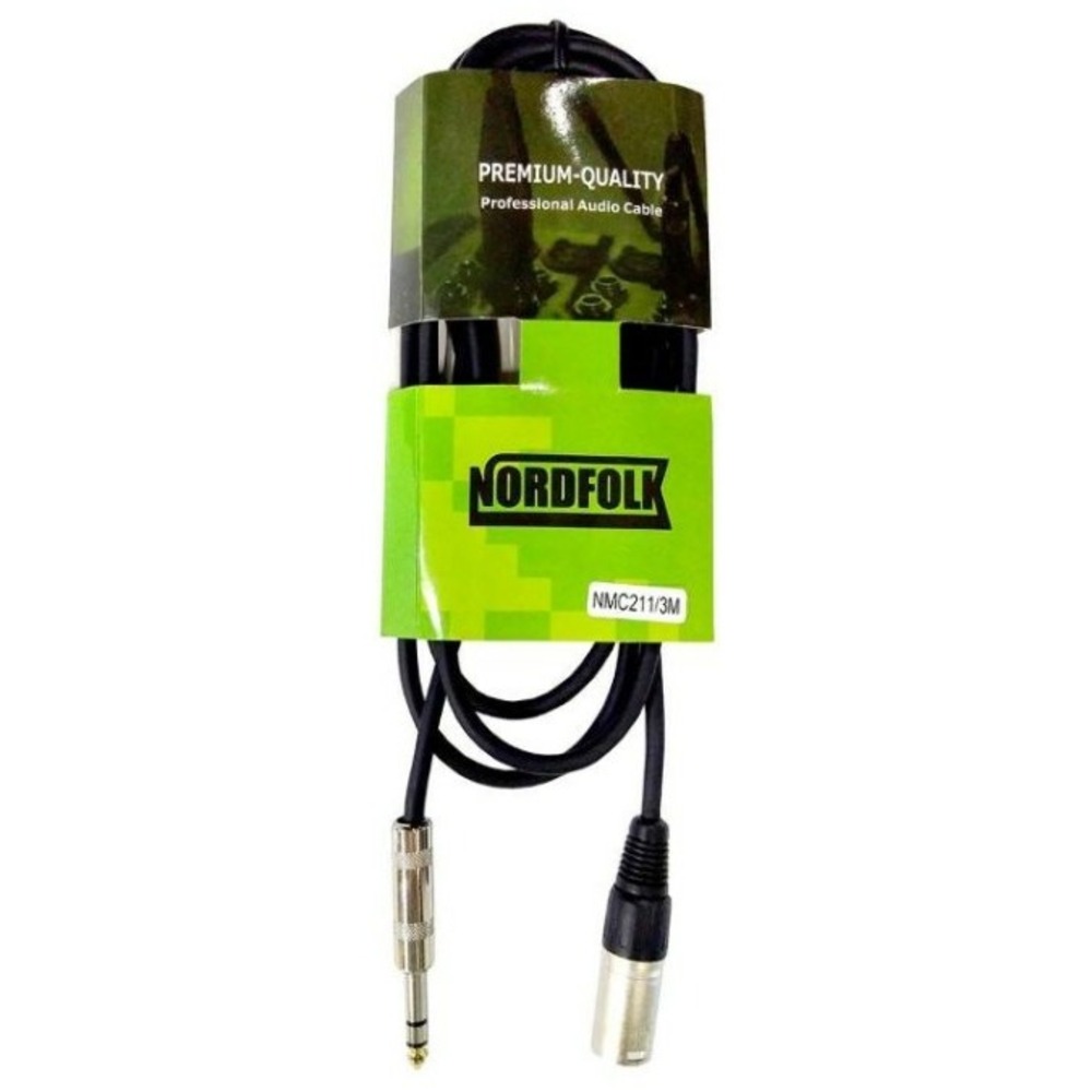 Кабель аудио 1xJack - 1xXLR NORDFOLK NMC211/3M