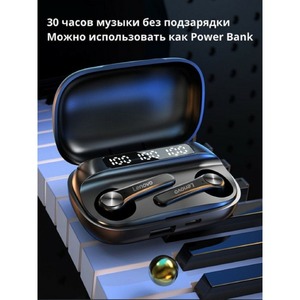 Наушники внутриканальные беспроводные Lenovo TWS QT81 черный
