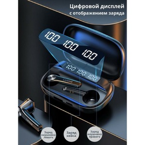 Наушники внутриканальные беспроводные Lenovo TWS QT81 черный