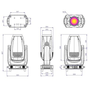 Прожектор полного движения LED Silver Star SS688SC HC PLUTO1400 PROFILE HI-CRI