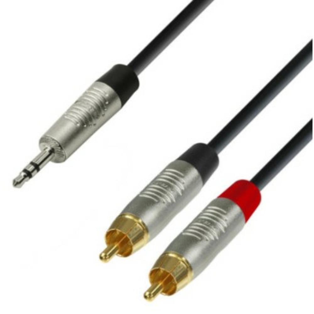 Кабель аудио 1xMini Jack - 2xRCA Adam Hall K4YWCC0150 1.5m