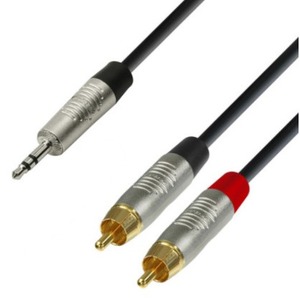 Кабель аудио 1xMini Jack - 2xRCA Adam Hall K4YWCC0600 6.0m