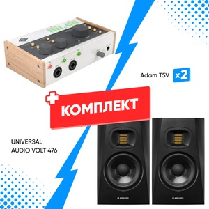 Комплект оборудования для звукозаписи UNIVERSAL AUDIO VOLT 476 + Adam T5V (2 шт)