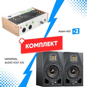 Комплект оборудования для звукозаписи UNIVERSAL AUDIO VOLT 476 + Adam A5X (2шт)