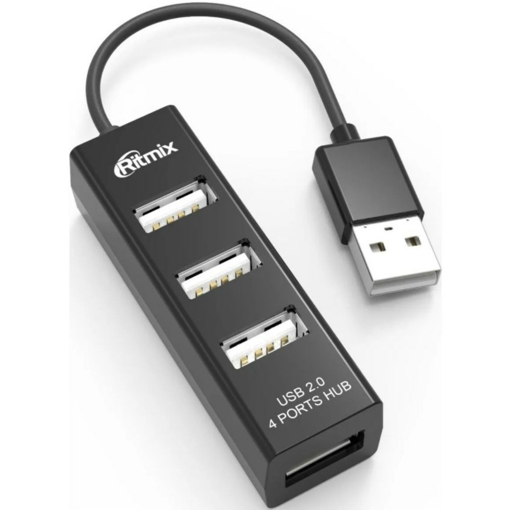 Хаб USB Ritmix CR-2402 black