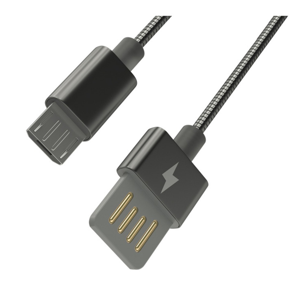 Кабель USB 2.0 Тип A - B micro Ritmix RCC-416 Metal Grey