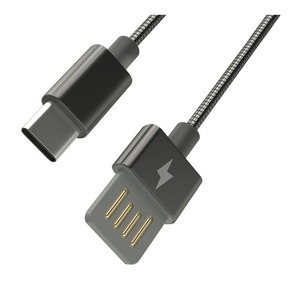Кабель USB 3.1 Тип C - USB 2.0 Тип A Ritmix RCC-436 Metal Grey 1.0m