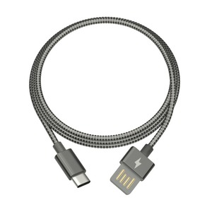 Кабель USB 3.1 Тип C - USB 2.0 Тип A Ritmix RCC-436 Metal Grey 1.0m