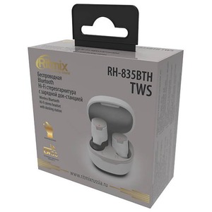 Наушники внутриканальные беспроводные Ritmix RH-835BTH TWS Pure White
