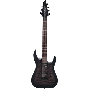 Электрогитара JACKSON JS Series Dinky Arch Top JS22Q-7 DKA HT Amaranth Fingerboard Transparent Black Burst