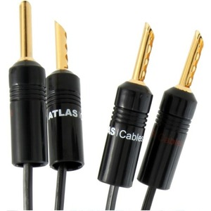 Разъем "Банана" Atlas Cables PLUG Z Crimp тип банан чёрный/белый