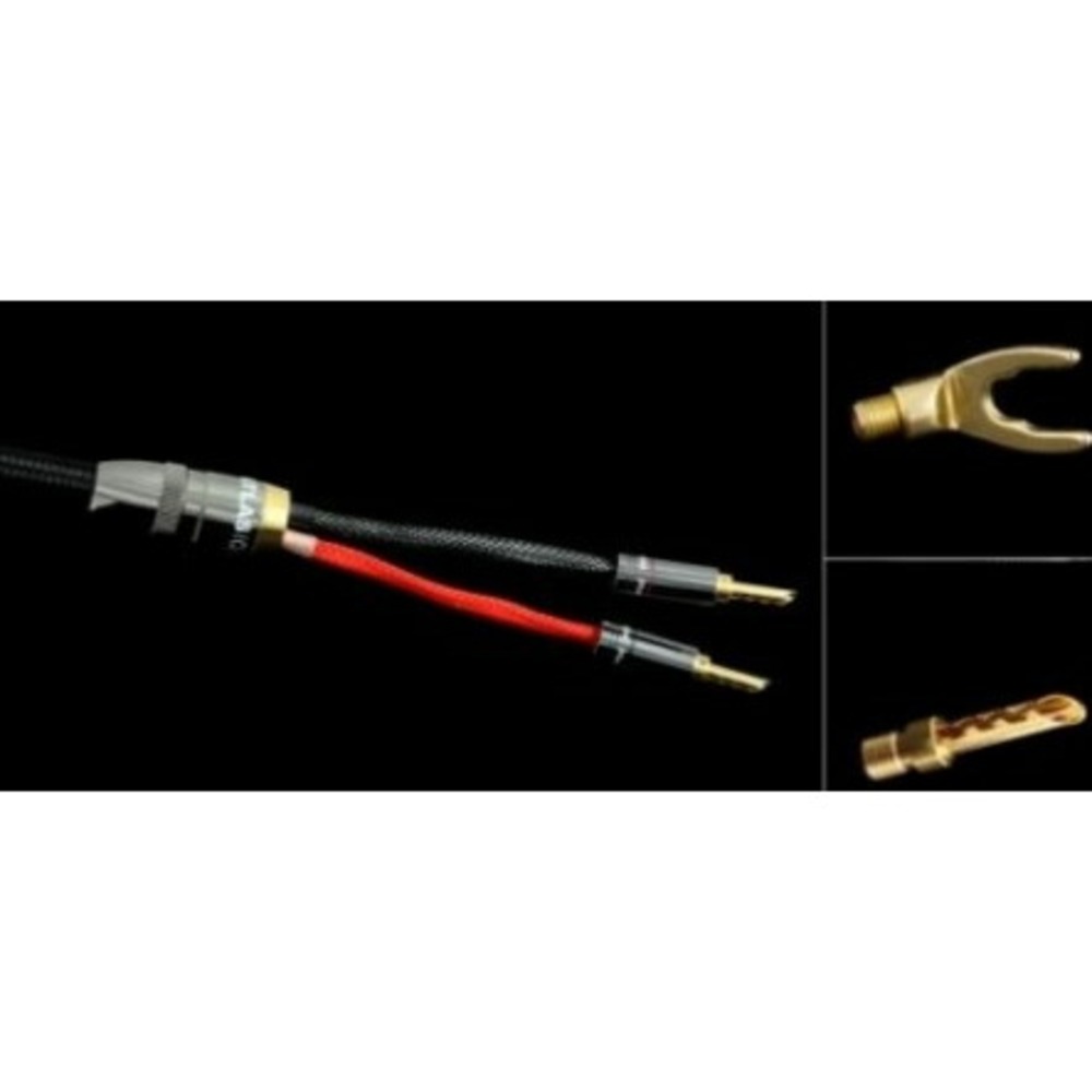 Акустический кабель Single-Wire Spade - Spade Atlas Cables Mavros Wired 4x4 5.0m Transpose Spade Gold