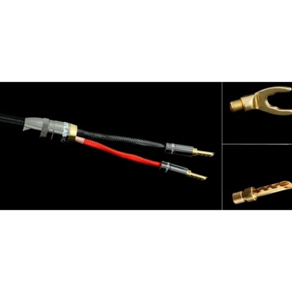 Акустический кабель Single-Wire Banana - Banana Atlas Cables Mavros Wired 2x4 5.0m Transpose Z plug Gold
