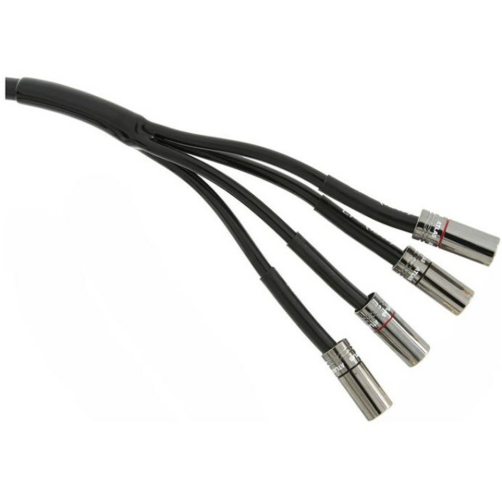 Акустический кабель Single-Wire Banana - Banana Atlas Cables Plug Transpose red silver core