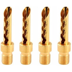 Разъем "Банана" Atlas Cables Adapter Transpose Z plug pack of 4 Gold