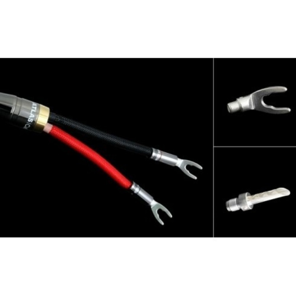 Акустический кабель Single-Wire Spade - Spade Atlas Cables Mavros Wired 2x4 2.0m Transpose Spade Silver
