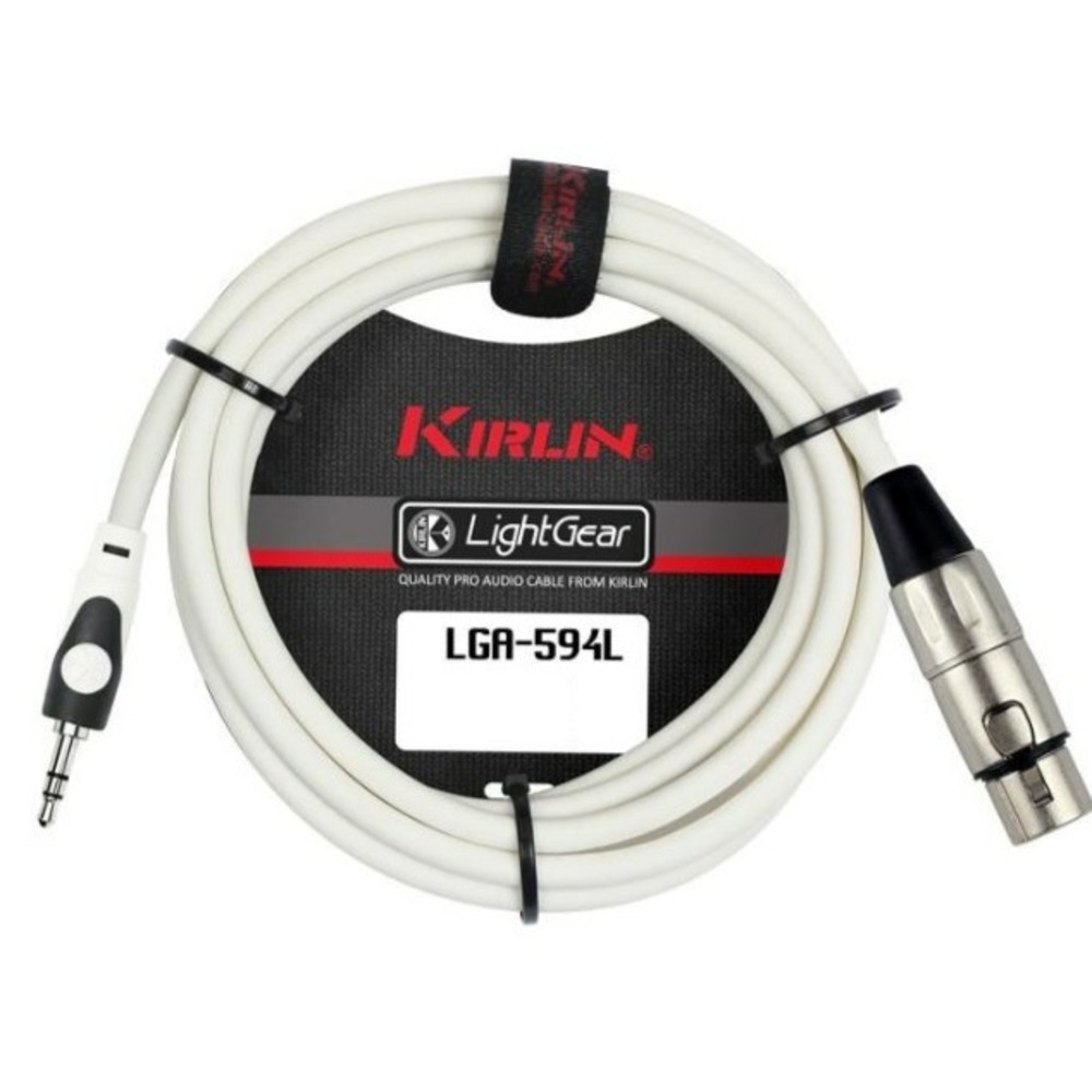 Кабель аудио 1xMini Jack - 1xXLR Kirlin LGA-594L 3M WH 3.0m