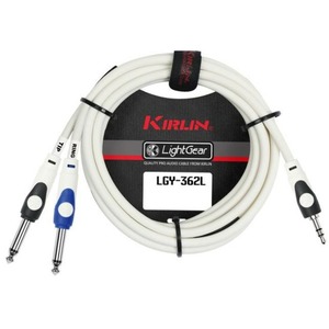 Кабель аудио 1xMini Jack - 2xJack Kirlin LGY-362L 0.3M WH 0.3m