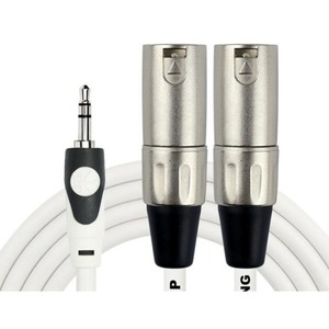 Кабель аудио 1xMini Jack - 2xXLR Kirlin LGY-370L 1M WH 1.0m