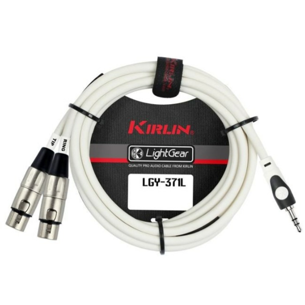 Кабель аудио 1xMini Jack - 2xXLR Kirlin LGY-371L 0.3M WH 0.3m