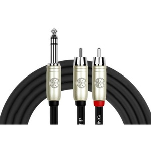 Кабель аудио 1xJack - 2xRCA Kirlin Y-344PR 3M BK 3.0m