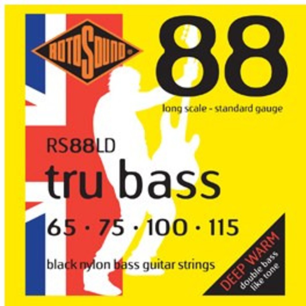 Струны для бас-гитары ROTOSOUND RS88LD BLACK NYLON FLATWOUND BASS STRINGS