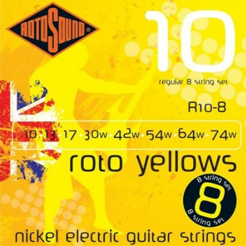 Струны для электрогитары ROTOSOUND R10-8 8 STRING NICKEL SET