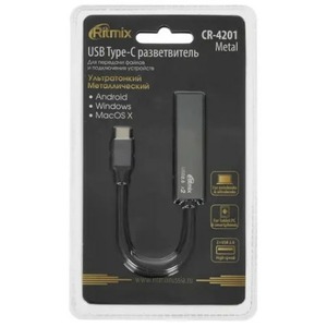 Хаб USB Ritmix CR-4201 Metal
