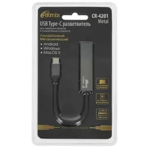 Хаб USB Ritmix CR-4201 Metal