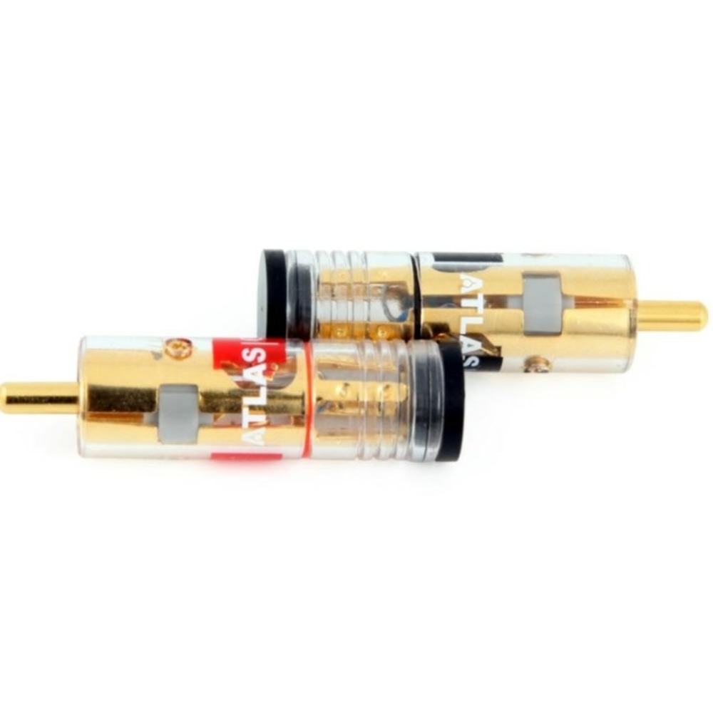 Разъем RCA (Папа) Atlas Cables RCA разъём PLUG Integra white gold pin black white