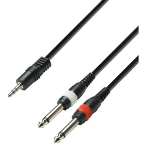 Кабель аудио 1xMini Jack - 2xJack Adam Hall K3YWPP0100 1.0m