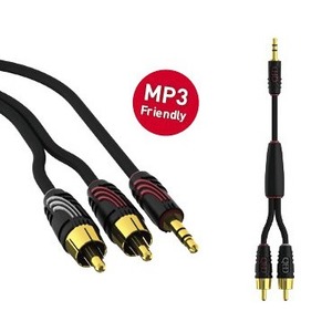 Кабель аудио 1xMini Jack - 2xRCA QED (QE5081) Profile J2P 1.0m