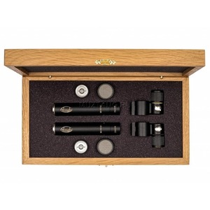 Микрофон студийный конденсаторный Октава МК-012-20 стереопара черный в деревянном футляре