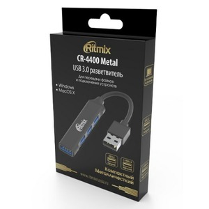 Хаб USB Ritmix CR-4400 Metal