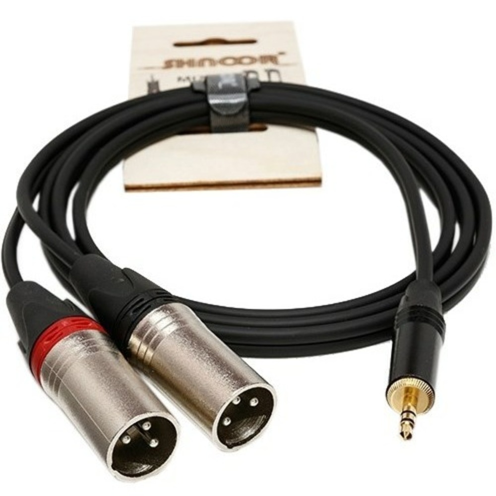 Кабель аудио 1xMini Jack - 2xXLR Shnoor MJ2XM 1.0m