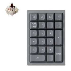 Клавиатура игровая Keychron Q0 цифровой блок алюминиевый корпус RGB подсветка Gateron G Pro Brown Switch Hot Swap Grey