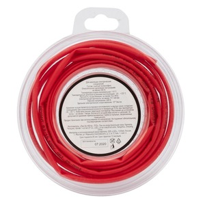 Трубка термоусаживаемая Rexant 29-0004 3,0/1,5 мм красная, ролик 2.44m