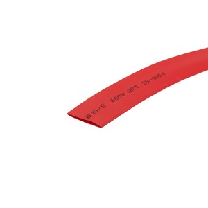 Трубка термоусаживаемая Rexant 29-0054 10,0/5,0 мм красная, ролик 2.44m
