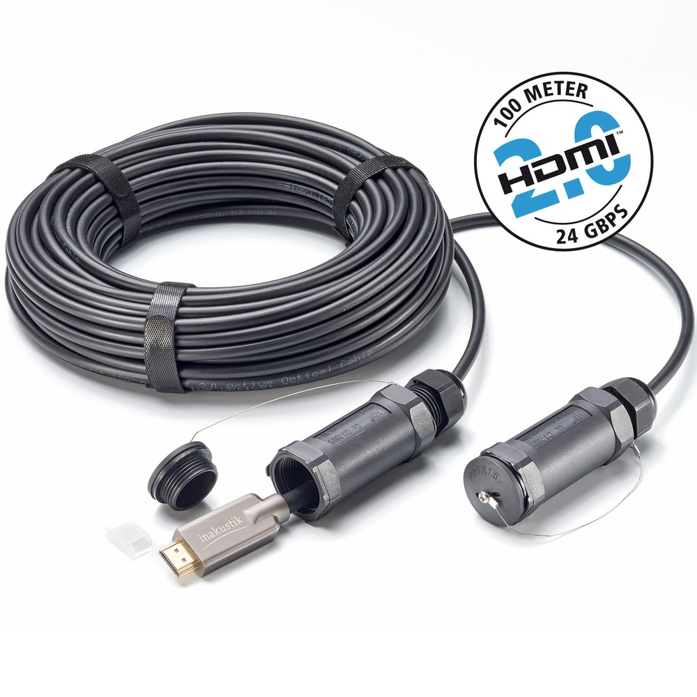 Кабель HDMI - HDMI оптоволоконные Inakustik 009244003 Profi 2.0a armoured Optical Fiber Cable 3.0m