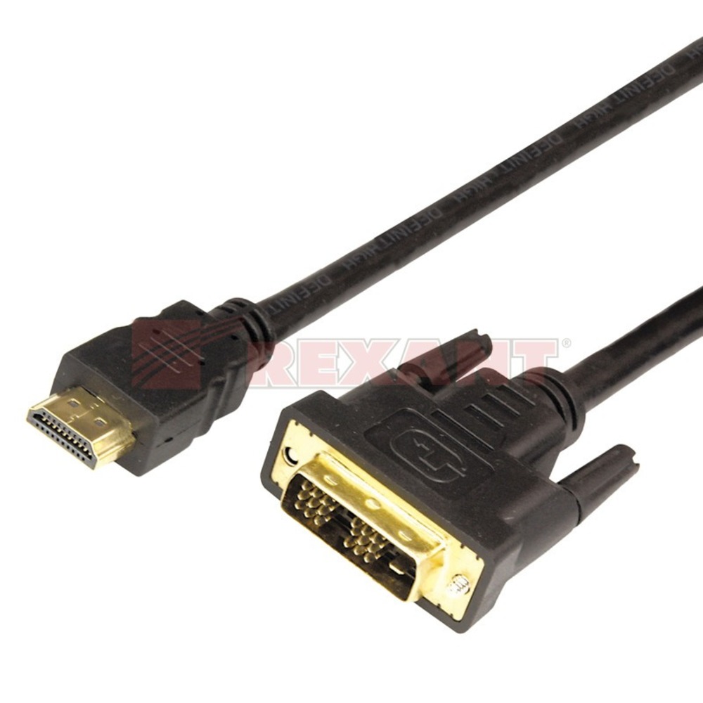 Кабель HDMI - DVI Rexant 17-6303 Gold (1 штука) 1.5m