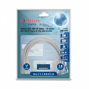 Кабель IEEE 1394 4pin - 4pin Belsis BW1441 1.8m