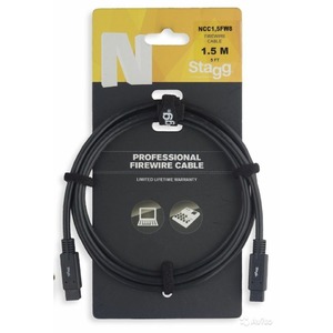 Кабель IEEE 1394 9pin - 9pin Stagg NCC1,5FW8 1.5m