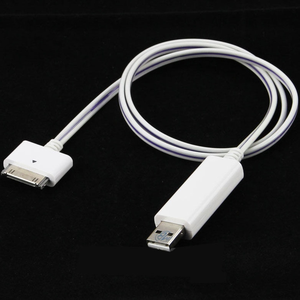 Кабель USB 2.0 Тип A - 30-pin Ultimate Audio 30-pin to USB Cable White (Blue Light) 0.8m