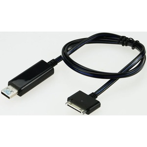 Кабель USB 2.0 Тип A - 30-pin Ultimate Audio 30-pin to USB Cable Black (Blue Light) 0.8m